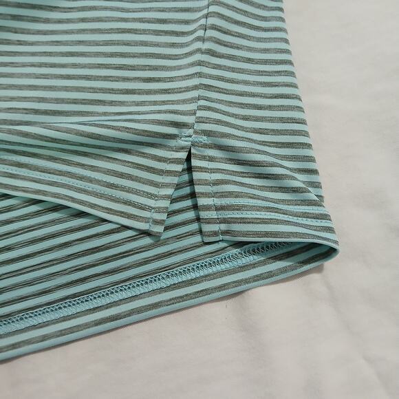 set of 2 Polo Shirts Xl/Med Short-sleeved Under Armour/GH Bass Striped easy care - Picture 10 of 16